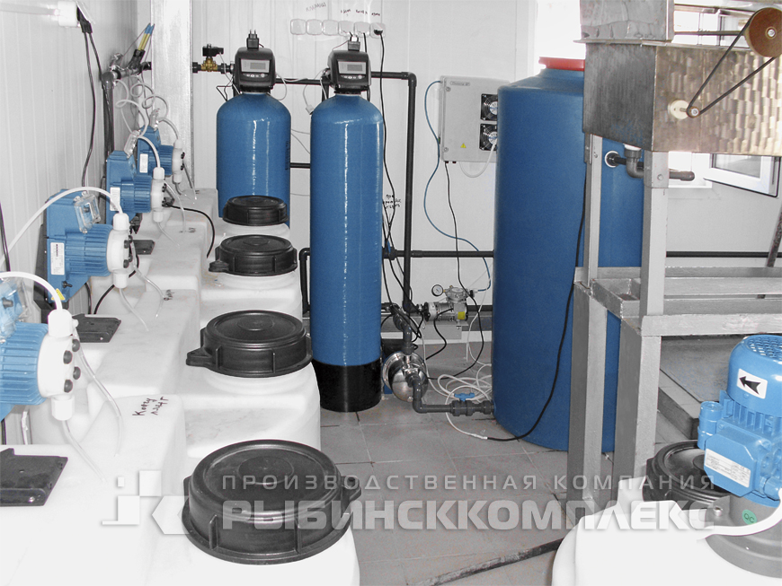 Оборудование для очистки стоков молокоперерабатывающего предприятия производительностью 1 м³/час в здании