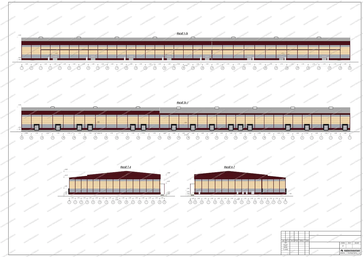 Складской логистический комплекс, 69175 м²: Склад с рампой и навесом