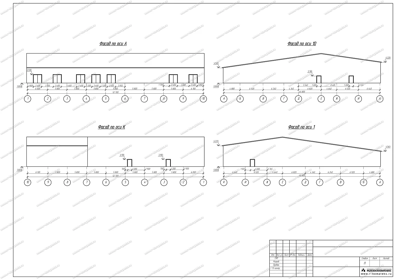 Комплекс зданий птицефабрики, 9371 м²: Цех из металлоконструкций