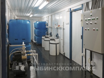 Комплексная система очистки воды в блок-контейнере производительностью 10 м³/сутки