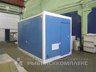 Резервная система водоподготовки, установленная в блок-контейнер габаритными размерами 4×2,4×2,6 м