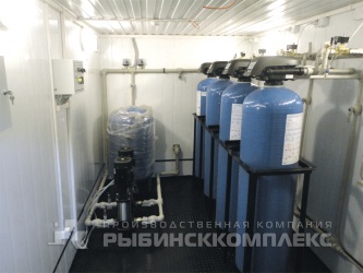 Основная система водоподготовки питьевой воды производительностью 8 м³/час в одном блок-контейнере 